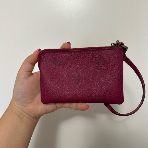 Coach F64239 Star Canyon Leather Pink/Purple Wristlet - Picture 2 of 5